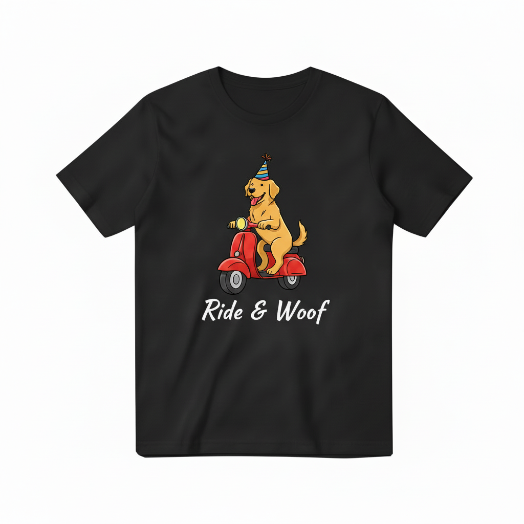 Ride & Woof Black T-shirt