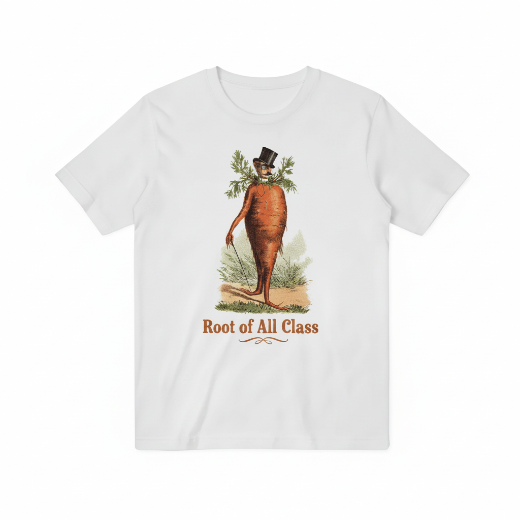 Root of All Class White T-Shirt Pure White Background