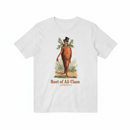 Root of All Class White T-Shirt Pure White Background