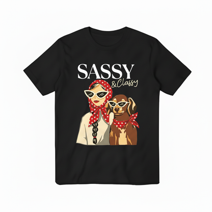 Sassy Black T-shirt - Original Print Colors