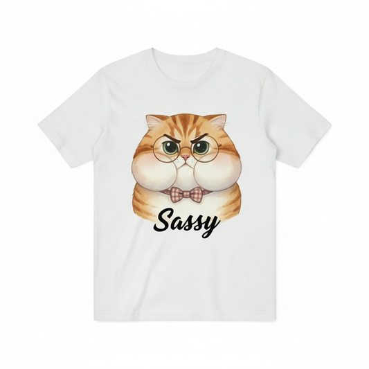 Sassy Cat T-shirt E-commerce White Background