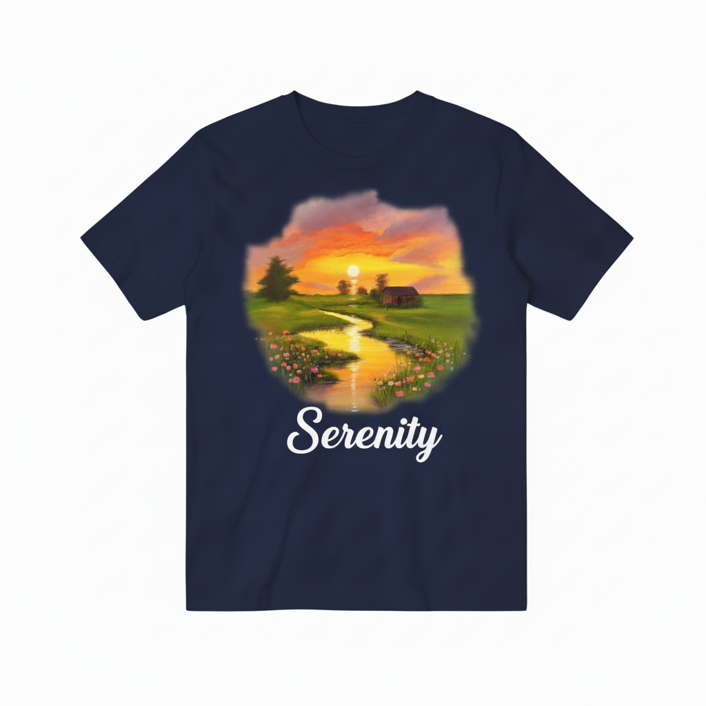 Serenity 深蓝色T恤