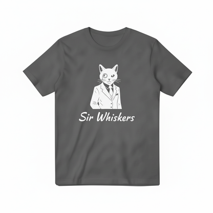 Sir Whiskers Dark Gray T-shirt
