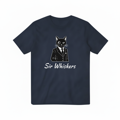 Sir Whiskers Navy Blue T-shirt