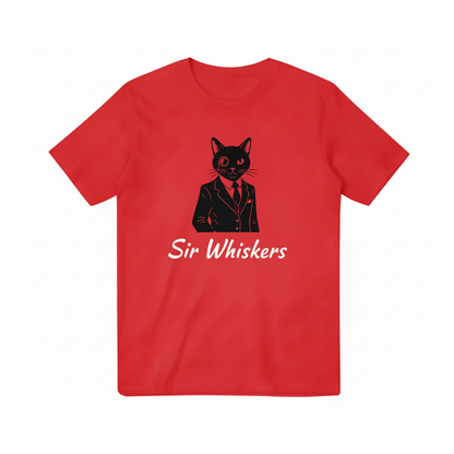 Sir Whiskers Red T-shirt #D9001B