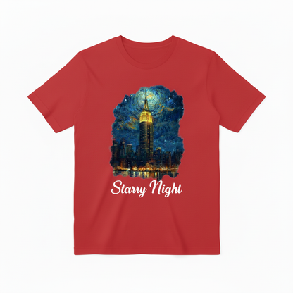 Starry Night 红色T恤