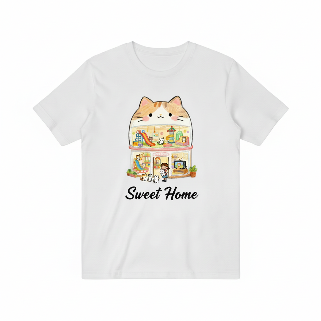 Sweet Home T-shirt E-commerce White Background