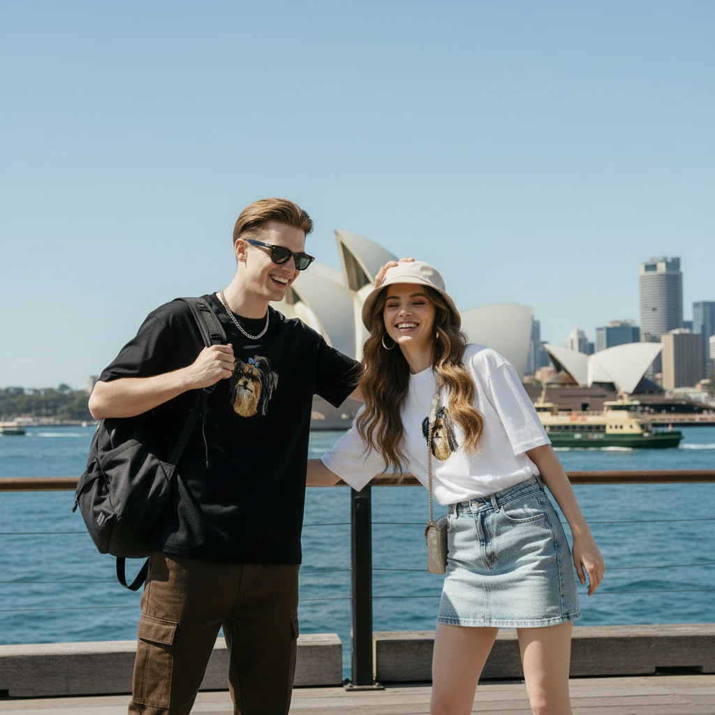 Sydney Circular Quay playful pose