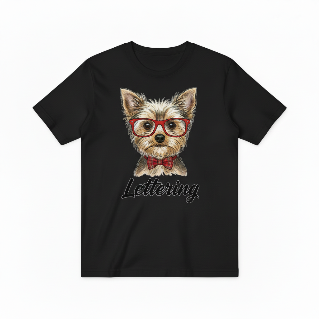 Yorkshire Terrier Graphic Cotton T-Shirt T2001