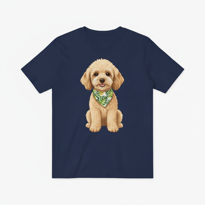 深蓝色贵宾犬T恤