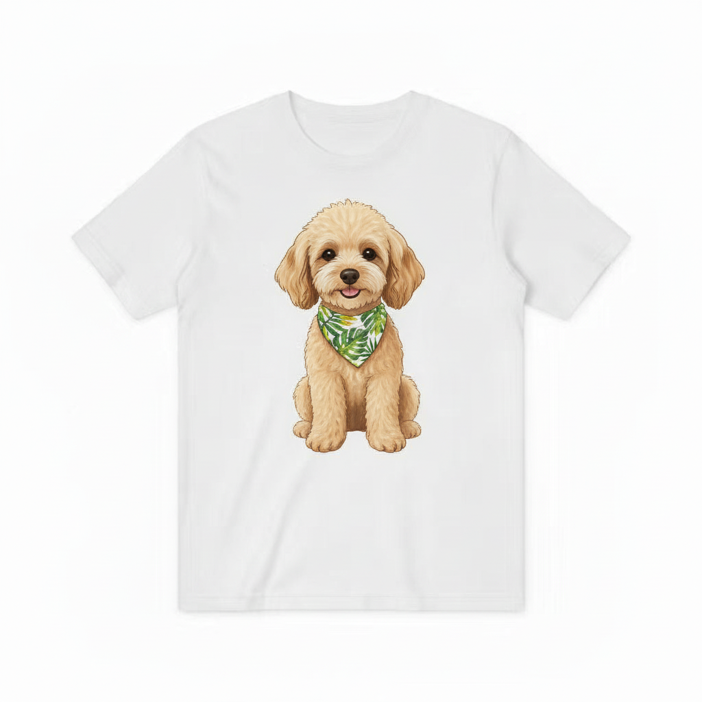 白色贵宾犬T恤