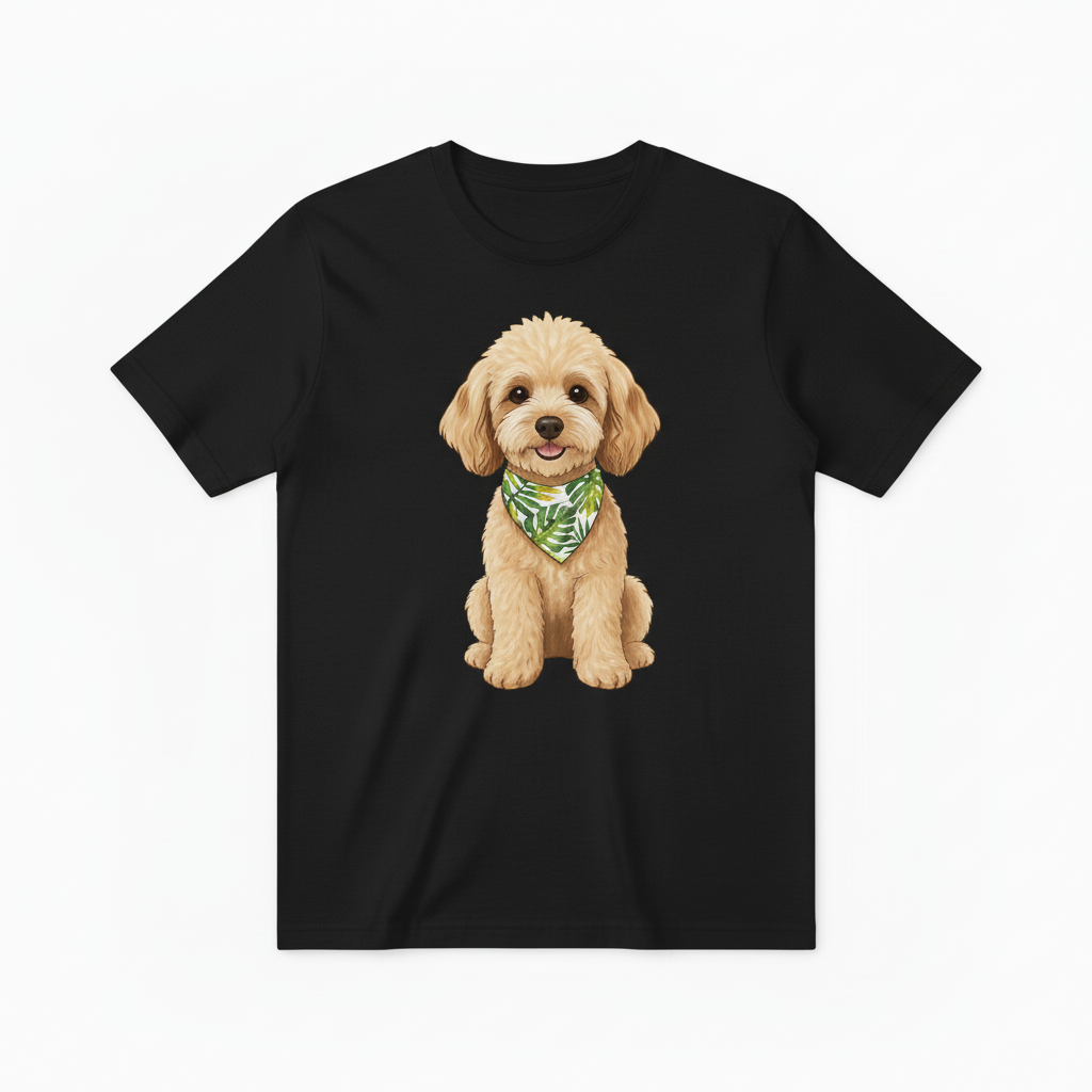 黑色贵宾犬T恤