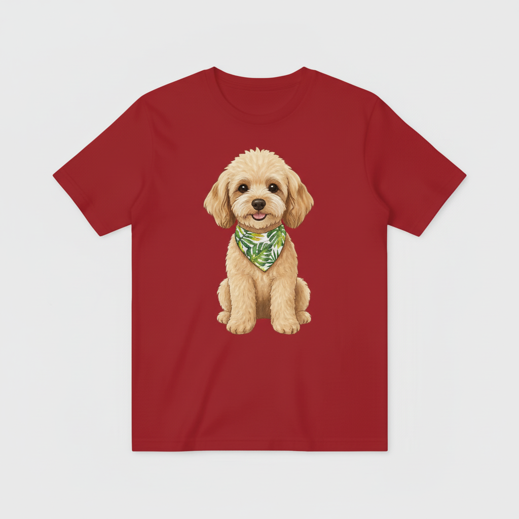 红色贵宾犬T恤