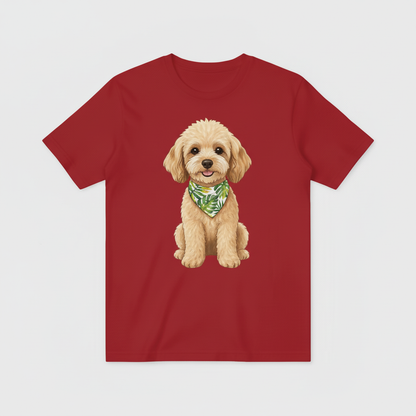 红色贵宾犬T恤