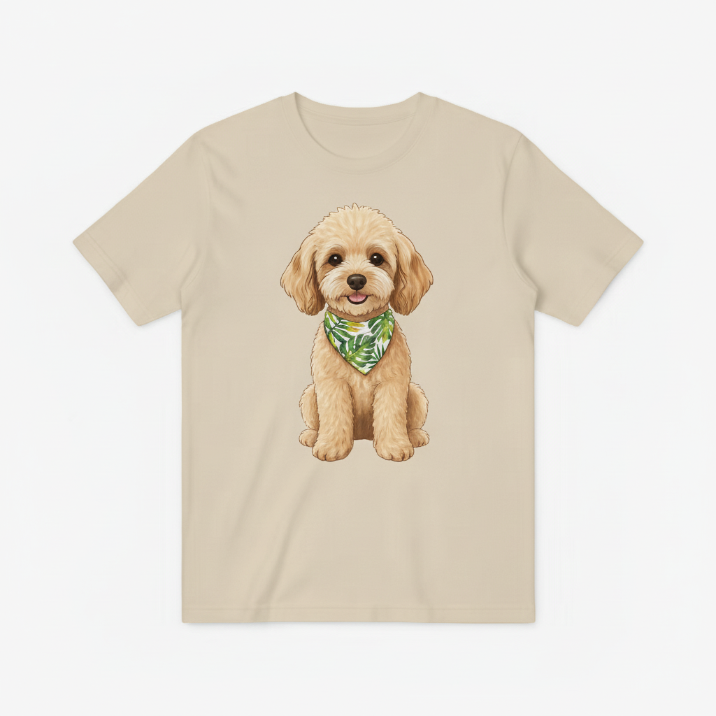 米黄色贵宾犬T恤