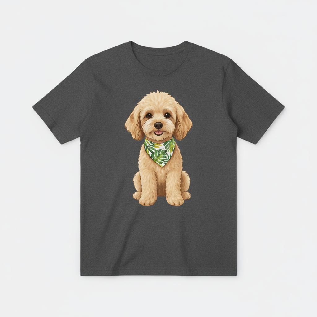 深灰色贵宾犬T恤