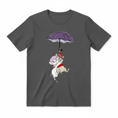 深灰色老鼠雨伞T恤