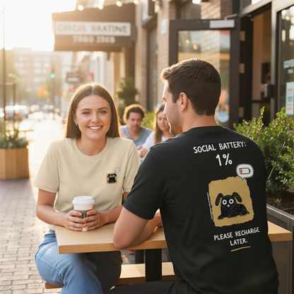 "Social Battery 1%" Tee