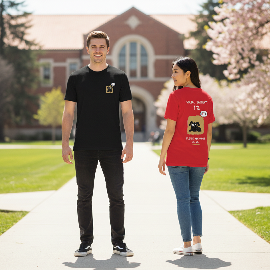 "Social Battery 1%" Tee