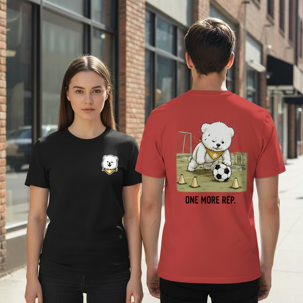 One More Rep Dog Soccer Tee