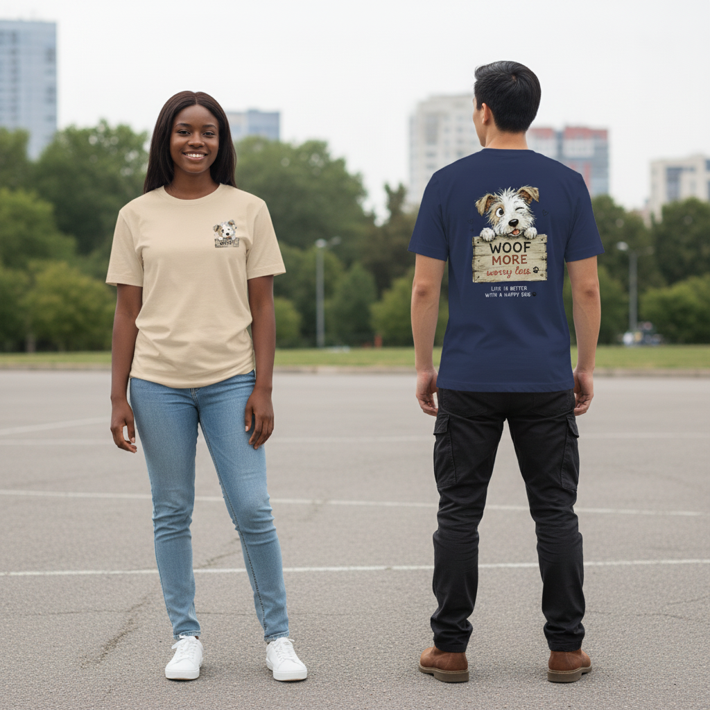 "Woof More Worry Less" Tee