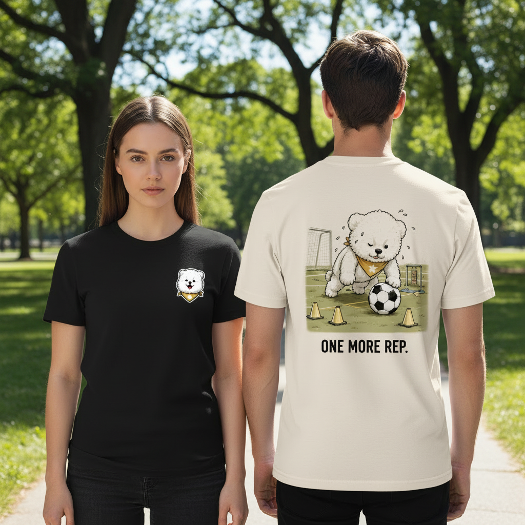 One More Rep Dog Soccer Tee