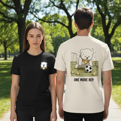 One More Rep Dog Soccer Tee