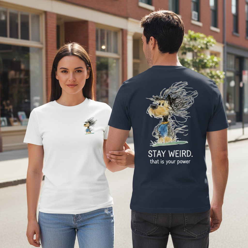 Stay Weird Windswept Dog Tee