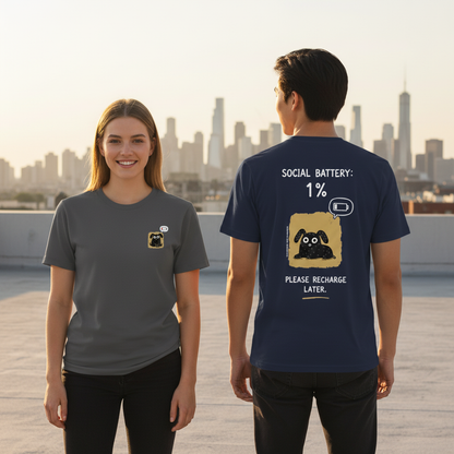 "Social Battery 1%" Tee