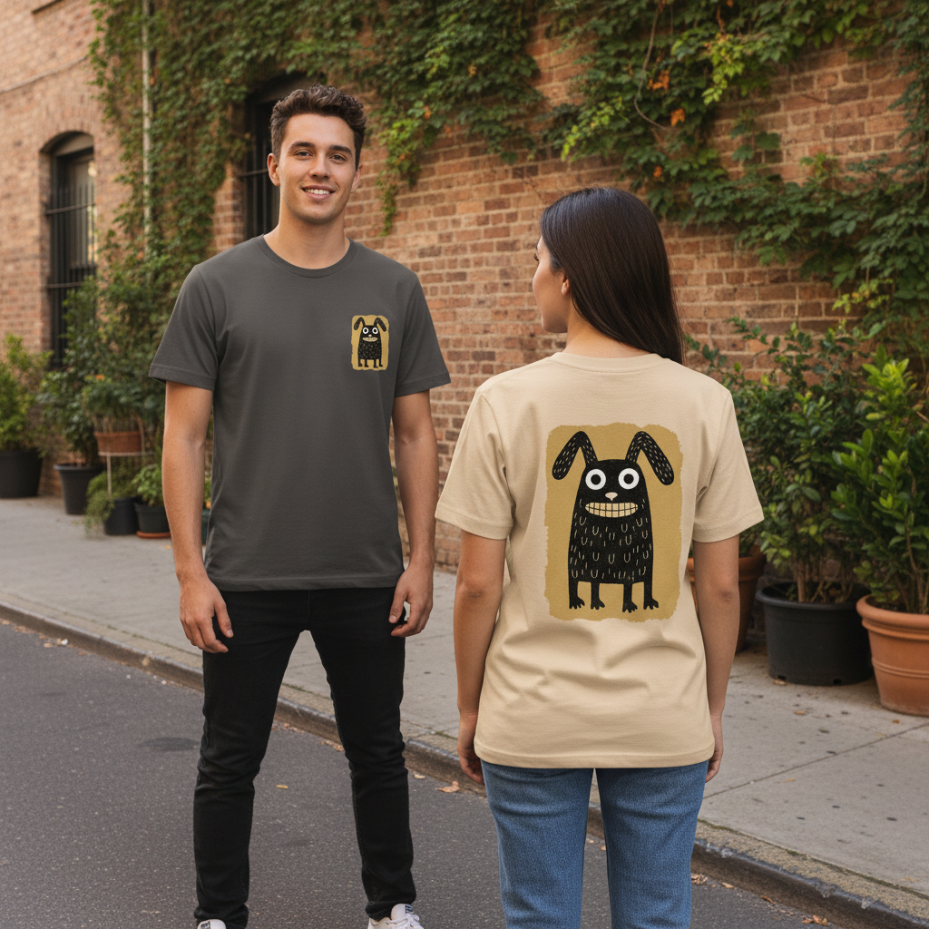 Weird Monster Dog Doodle Tee