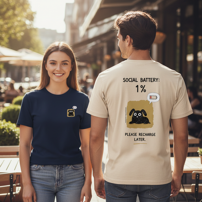 "Social Battery 1%" Tee
