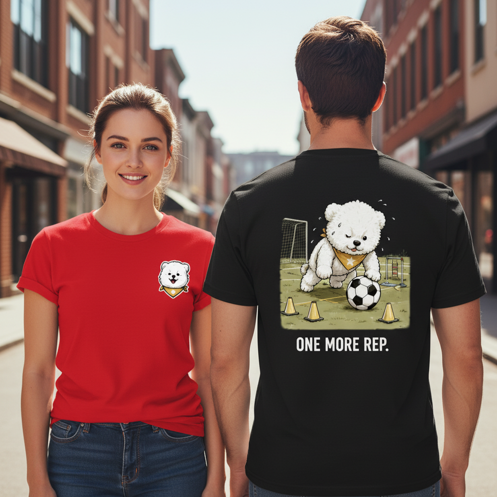 One More Rep Dog Soccer Tee