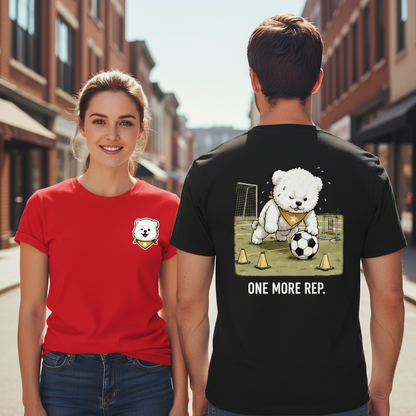 One More Rep Dog Soccer Tee