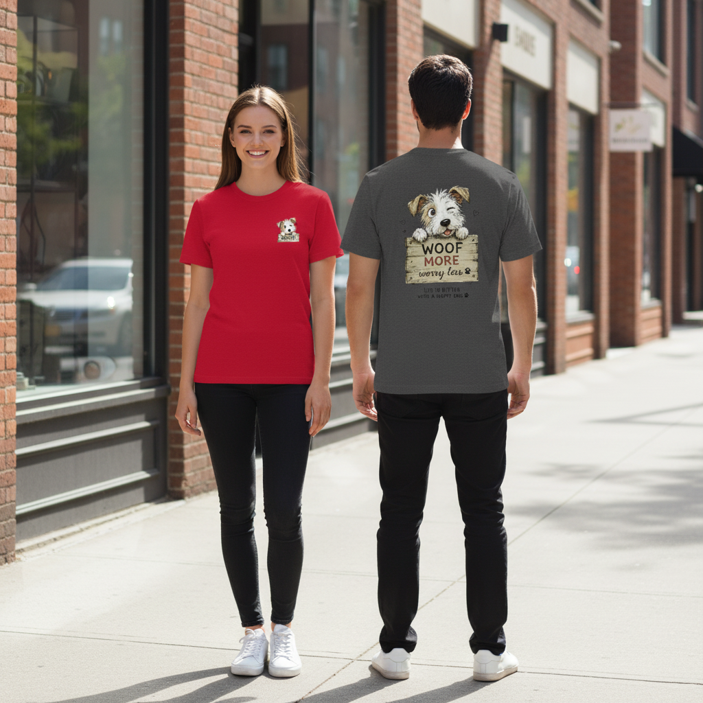 "Woof More Worry Less" Tee