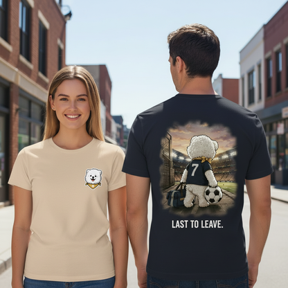 Last to Leave Dog Soccer Tee