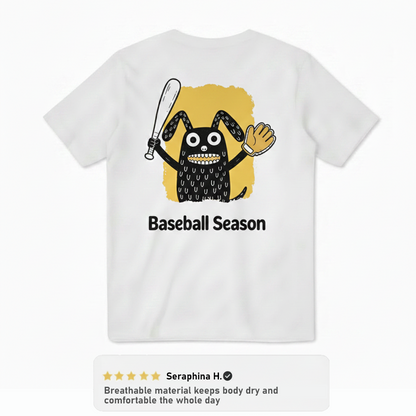 Baseball Season Funny Graphic Tee