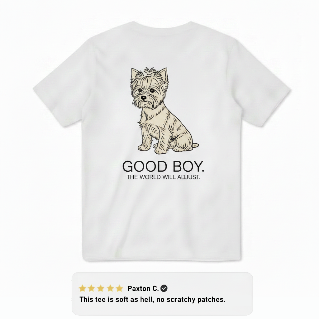 Good Boy Yorkie Dog Tee