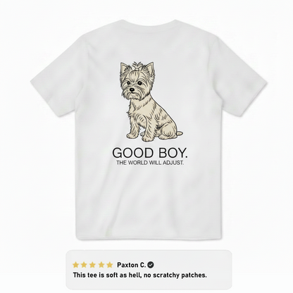 Good Boy Yorkie Dog Tee