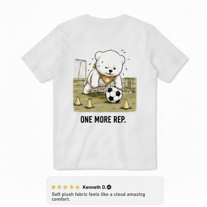 One More Rep Dog Soccer Tee