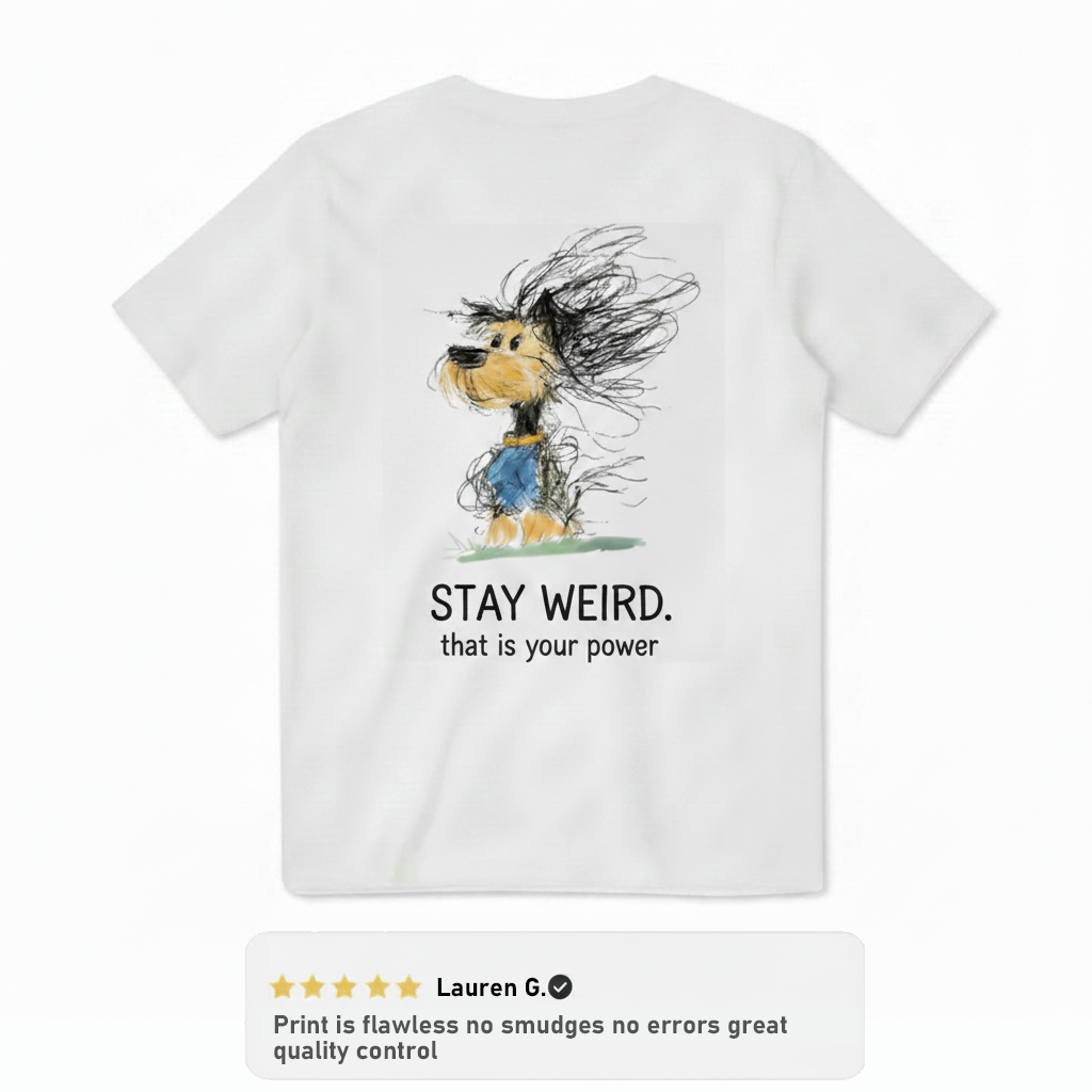 Stay Weird Windswept Dog Tee