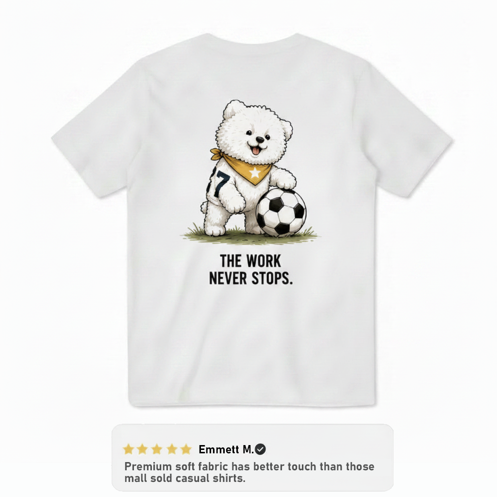 Soccer Dog Funny Graphic Tee