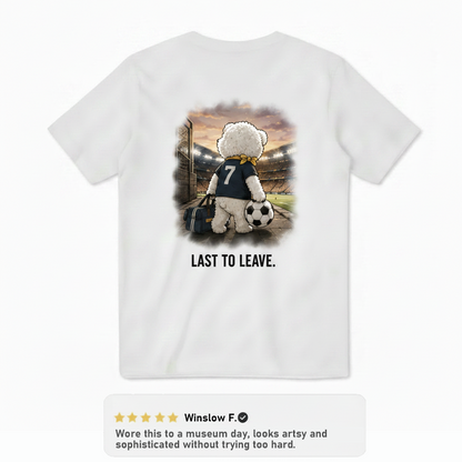 Last to Leave Dog Soccer Tee