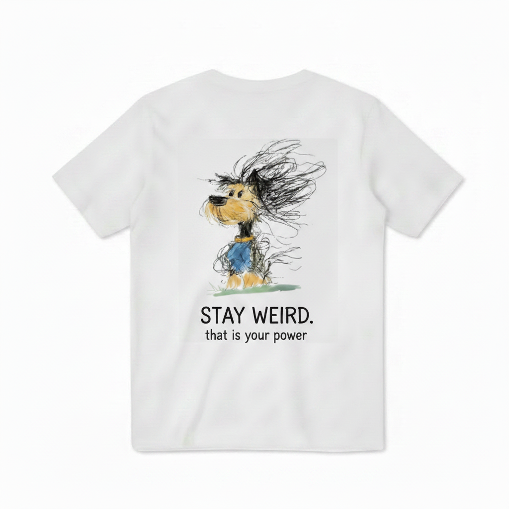 Stay Weird Windswept Dog Tee