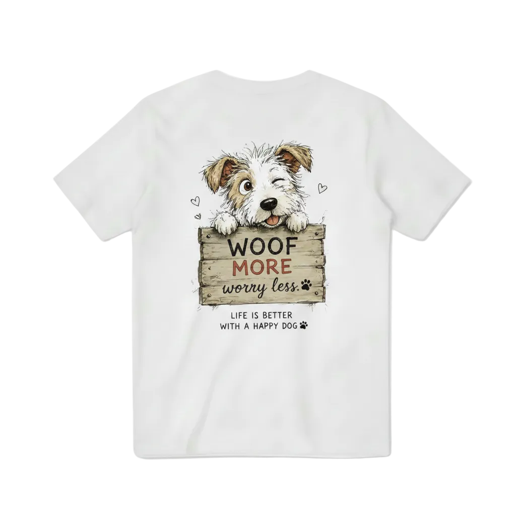"Woof More Worry Less" Tee