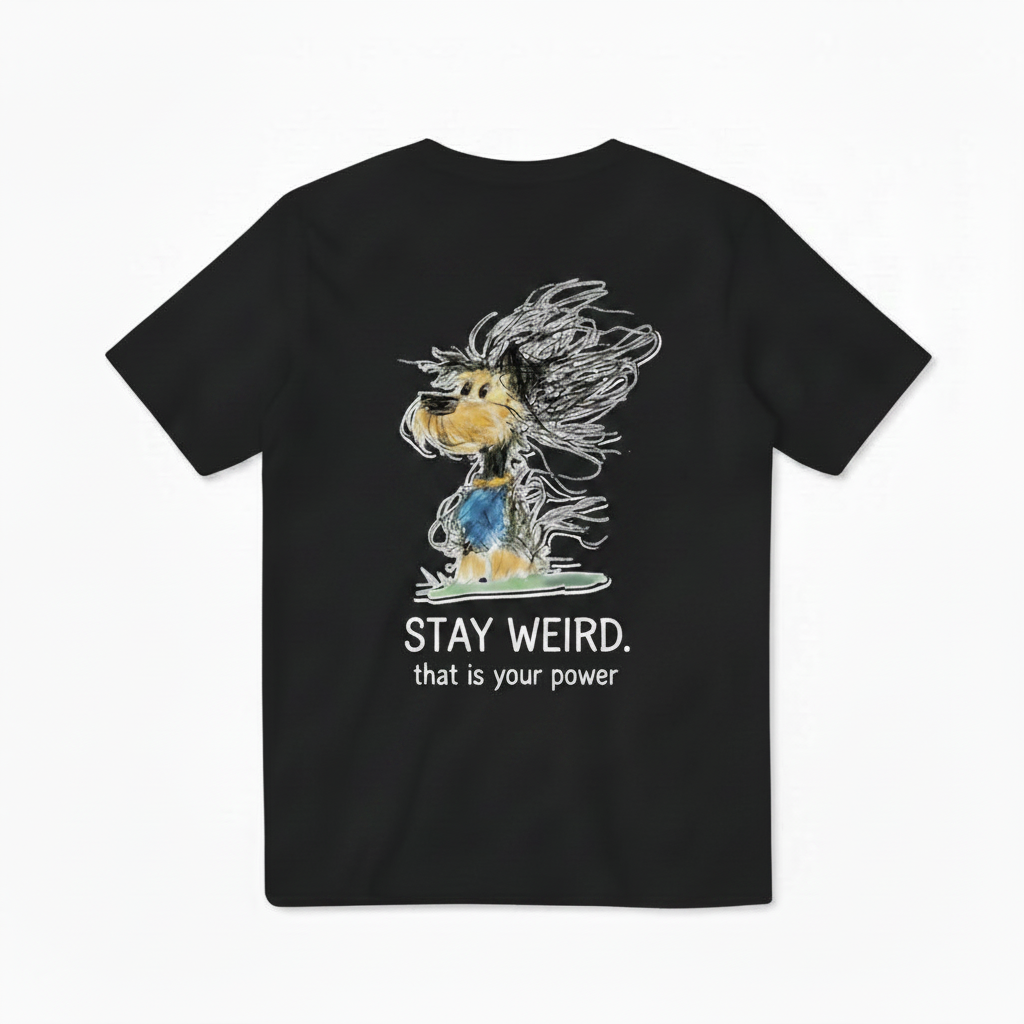 Stay Weird Windswept Dog Tee