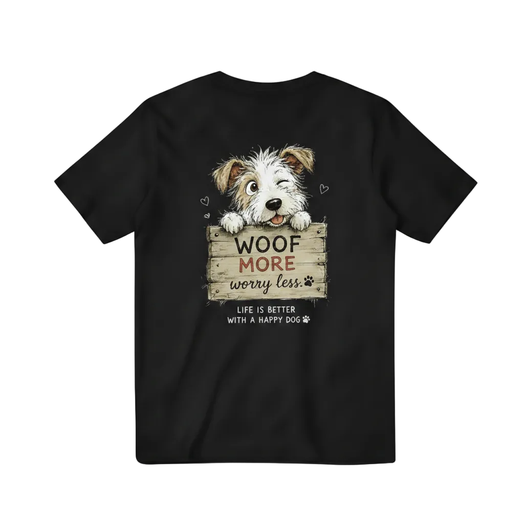 "Woof More Worry Less" Tee