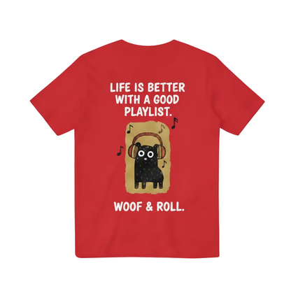 "Woof & Roll"Dog Tee