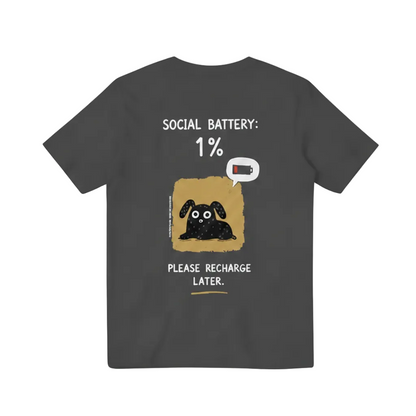 "Social Battery 1%" Tee
