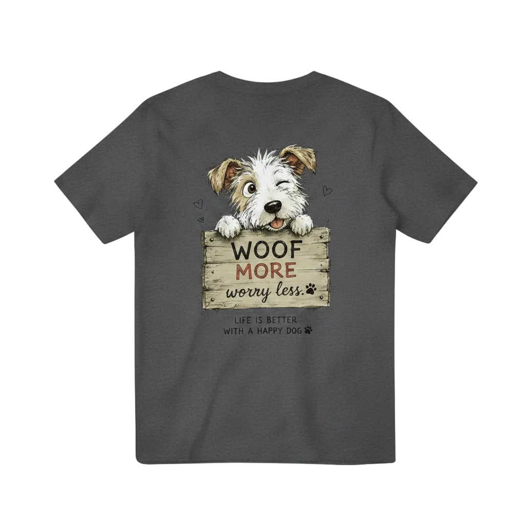 "Woof More Worry Less" Tee