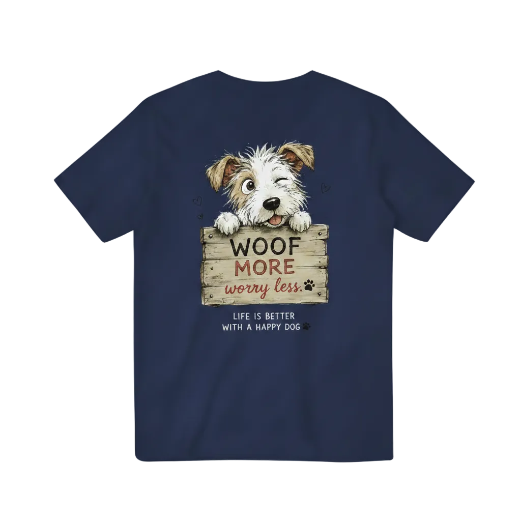 "Woof More Worry Less" Tee